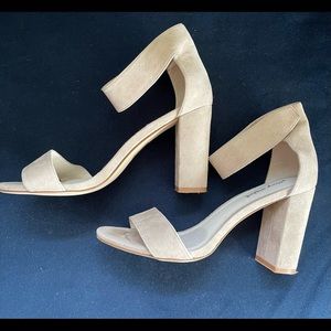 Jeffery Campbell Lindsay Taupe suede heels